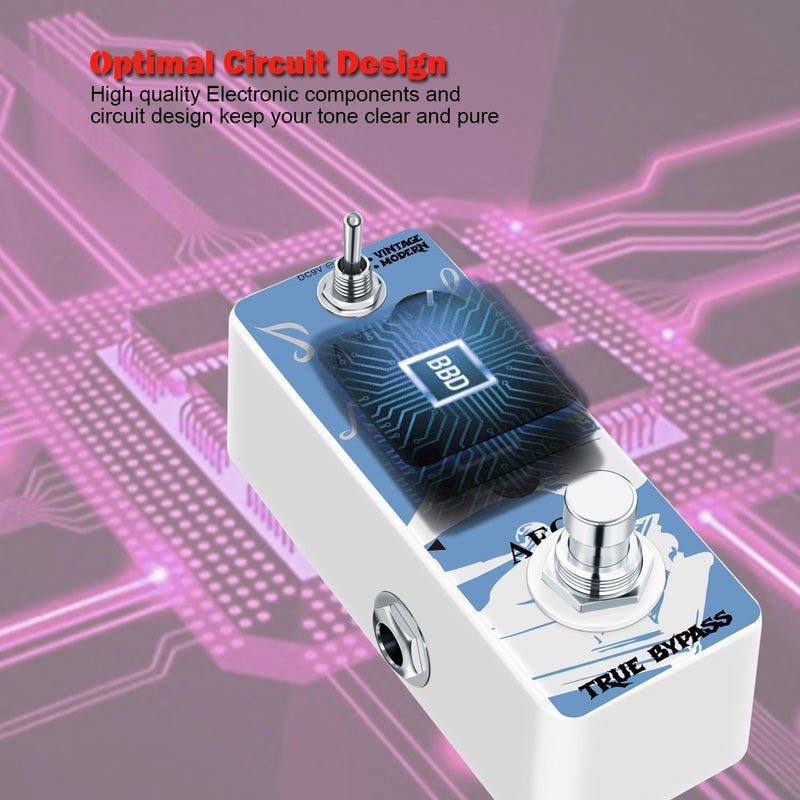 AFOT Phaser Guitar Pedal,Vintage Phase Effect Pedal Analog Phase Effects Mini Pedal with Classic Vintage Modern Modes True Bypass - Image 3